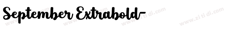September Extrabold字体转换